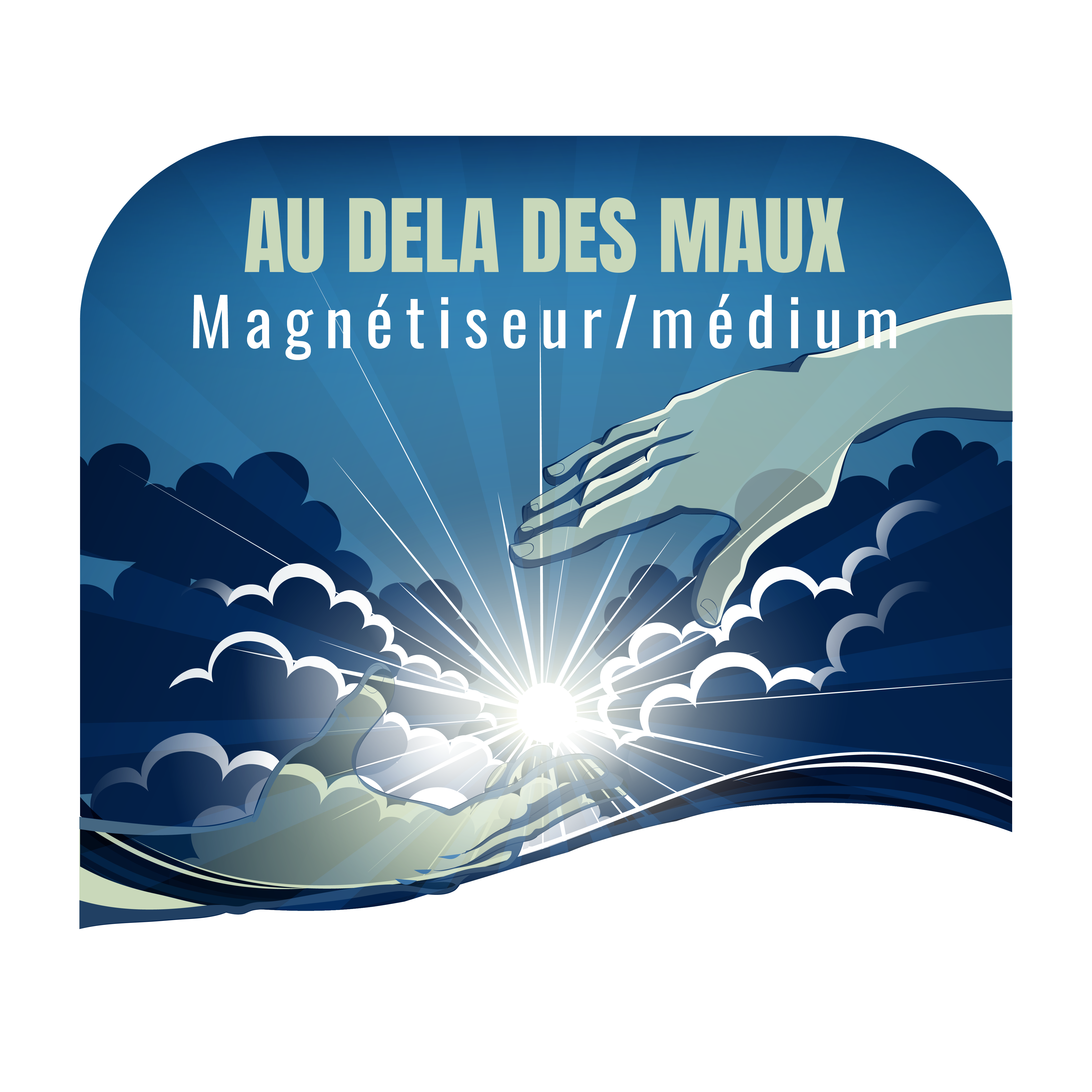 Logo AU DELA DES MAUX- Médium-Guérisseur/Magnétiseur Île-Ré La Rochelle